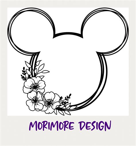 Minnie Mouse Floral Svg