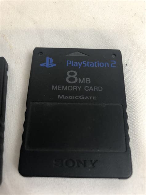 2 OEM Sony Playstation 2 PS2 8MB Magicgate Memory Card SCPH 10020 Black