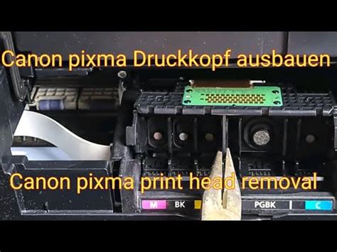 Canon Pixma Druckkopf Ausbauen Canon Pixma Print Head Removal YouTube