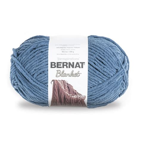 Bernat Blanket Yarn Country Blue 105oz300g Super Bulkypolyester