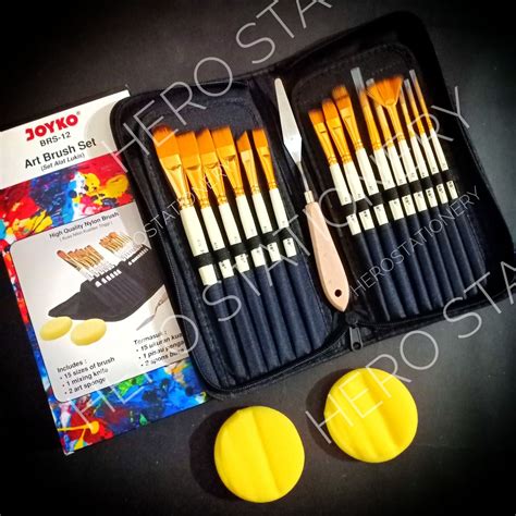 Jual Brush Set Alat Seni Lukis Kuas Joyko Brs Shopee Indonesia