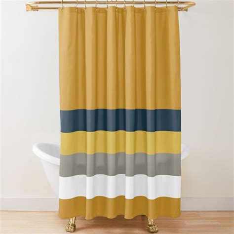 Modern Minimalist Color Block Shower Curtain