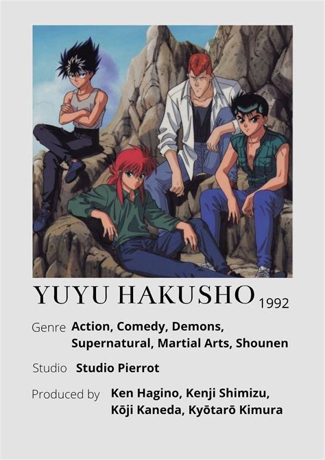 Yuyu Hakusho Minimalist Poster Poster Martial Arts