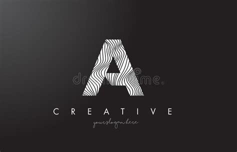 A Letter Logo With Zebra Lines Texture Design Vector Stock Vector