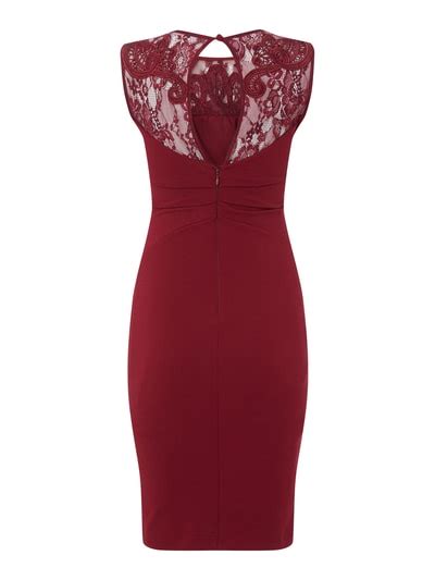 Lipsy Cocktailkleid Mit Spitzeneinsatz Bordeaux Online Kaufen