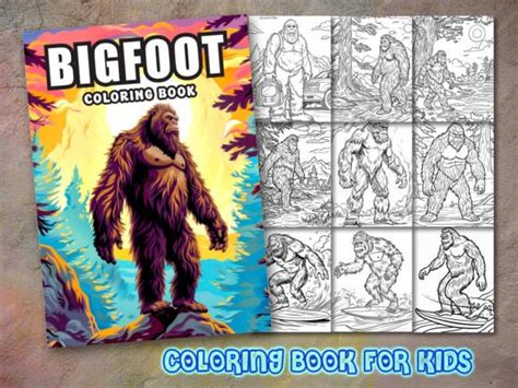 Bigfoot Coloring Pages And Coloring Book Graphic By Kdp Guru · Creative