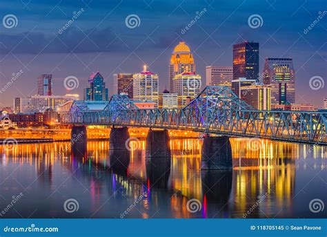 Louisville Kentucky Usa Skyline Stock Image Image Of High Place