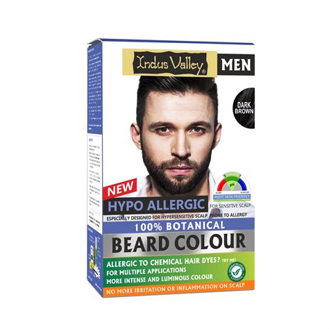 Indus Valley 100 Botanical Hypo Allergic Beard Color For Men Dark Brown