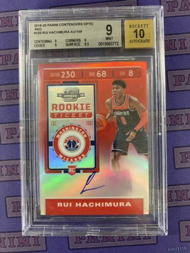 2019 PANINI CONTENDERS OPTIC RUI HACHIMURA RC ROOKIE TICKET AUTO SP