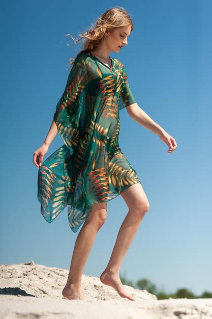 Premium Photo Woman On The Beach Wearing Pareo Summer Fashion