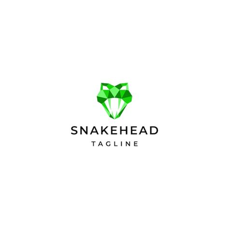 Premium Vector | Snake head logo design template