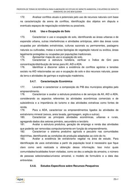 Pdf Proposta De Termo De Refer Ncia Para Licenciamento Ibama Gov Br