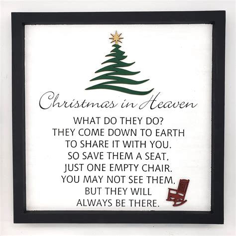 Christmas In Heaven Sign Etsy