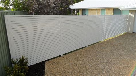 Aluminum Coloured Slat Fencing Portfolio Craftsman Fencing