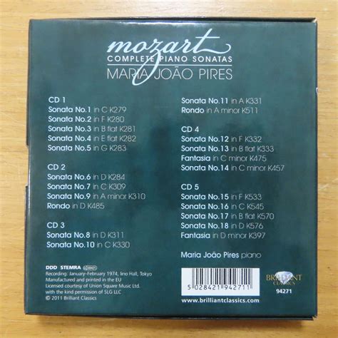 Cdbox Maria Joao Pires Mozart Piano