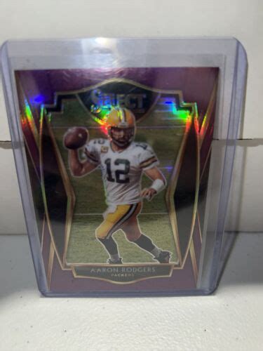 Panini Select Premier Level Purple Prizm Aaron Rodgers