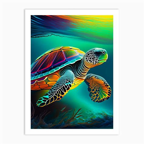 Conservation Sea Turtle, Sea Turtle Abstract 1 Art Print by Sea Life ...