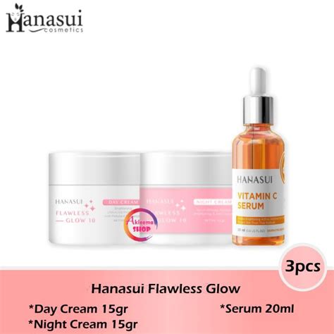 Paket Hanasui Flawless Glow Pcs Day Cream Gr Night Cream Gr Serum