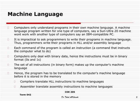 PPT COE 205 3 Computer Organization Assembly Language PowerPoint