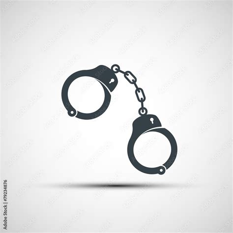 Vector Icons Of Handcuffs Stock Vector Adobe Stock