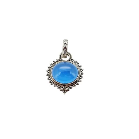 Blue Chalcedony Sterling Silver Pendant Amberman