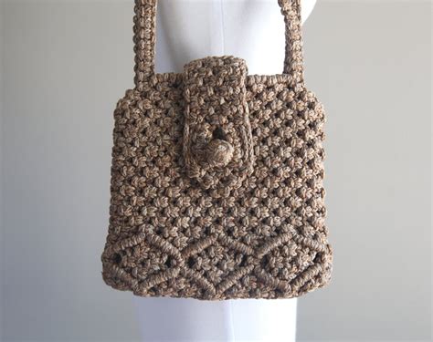 Lovely Vintage Macramé Shoulder Bag Purse 1960s 1970s Etsy