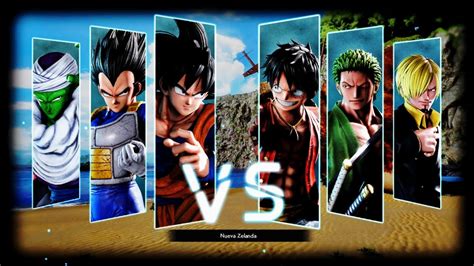 Dragon Ball Vs One Piece Jump Force Goku Vegeta Piccolo Vs Luffy