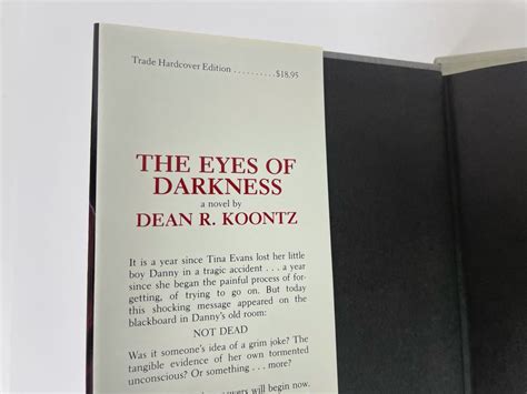 Signed Limited First Edition Hardcover Book The Eyes Of Darkness By