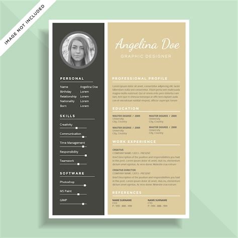 Premium Vector Clean And Minimal Resume Cv Template Design