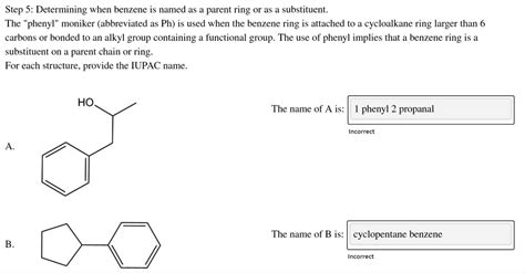 Step 5 Determining When Benzene Is Named As A Parent Ring Or As A