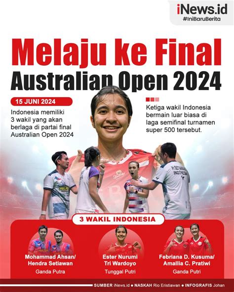 Infografis Wakil Indonesia Di Final Australian Open