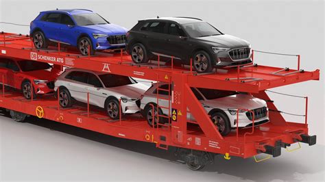 Laaers Car Transporter With Audi E Tron D Model Obj Lxo