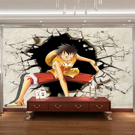 Japanese Anime Photo Wallpaper One Piece Luffy Wallpaper Custom 3D Wall