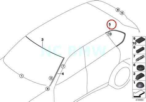 Amazon Bmw Genuine Rear Right Side Window Finisher Everything Else