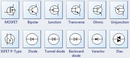 Standard Circuit Symbols For Circuit Schematic Diagrams