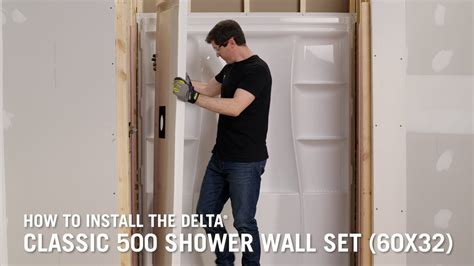 How To Install A Delta Classic 500 Shower Wall Set 60x32 YouTube