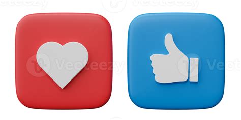 Thumb Up Like And Love Icon Social Media Sign Technology Design