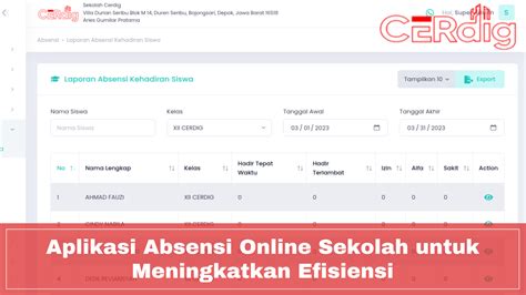 Aplikasi Absensi Online Sekolah Untuk Meningkatkan Efisiensi