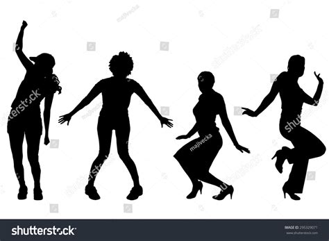 Vector Silhouettes Women On White Background Vector De Stock Libre De