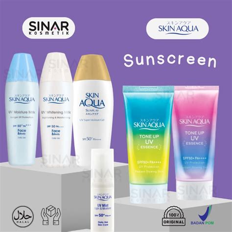 Jual Skin Aqua Sunscreen UV SPF 50 Moisture Milk Gel Mild Milk