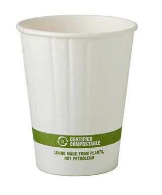 12 Oz Compostable Hot Cup SFI Paper Cup PLA Lined Double Wall