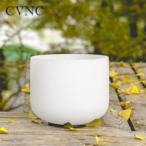 Cvnc Inch White Frosted Quartz Crystal Singing Bowl For Sound Healing