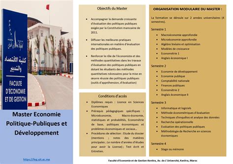 Master Economie Politiques Publiques Et D Veloppement Facult D