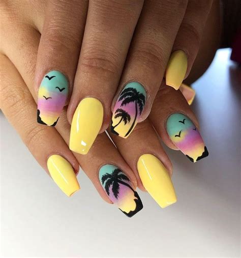 Beach Themed Nails Beach Nails Beach Nail Art Summer Nails Beach