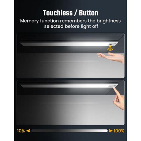 SUPERDANNY 16 Inch Under Cabinet Lights Hand Wave Sensor 65 LED