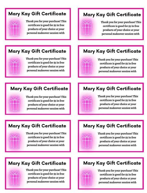 Mary Kay Gift Certificate Mary Kay Gift Certificates Mary Kay Gifts