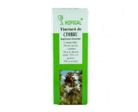 Tinctura De Cimbru Ml Hofigal La Lei Nutriplantmed Ro