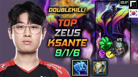 K Sante Top Build Zeus Iceborn Gauntlet Grasp Of The Undying LOL KR