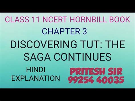 CLASS 11 CHAPTER 3 3 DISCOVERING TUT THE SAGA CONTINUES HORNBILL