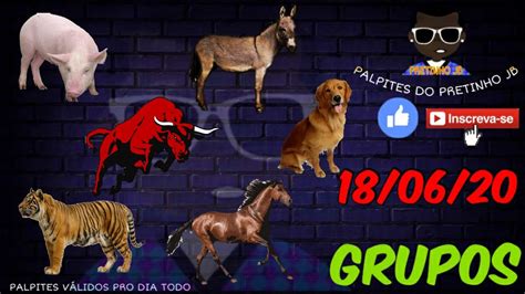 PALPITES JOGO DO BICHO 18 06 2020 PRETINHO JB YouTube